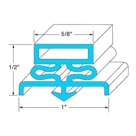 Allpoints Door Gasket 29-1/4" x 67-1/2" For Traulsen, TRASER-16473-00 74-1046